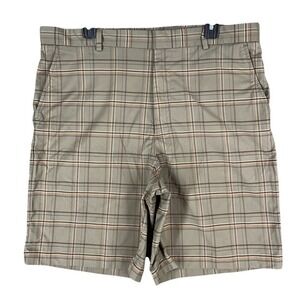 Walter Hagen Plaid Bermuda Golf Shorts Mens 36 Loose Stretch Casual Athletic
